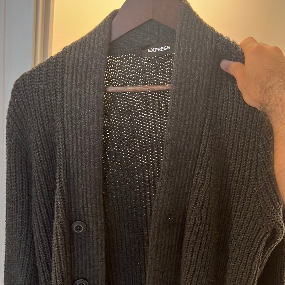 Grey/black cardigan from Express